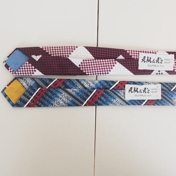 Lot Of 2 Vintage Christian Dior Mens Ties WPL-490 All Polyester New York Paris - Picture 7 of 9